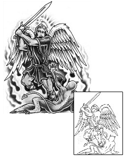 Devil - Demon Tattoo Religious & Spiritual tattoo | GUF-00124