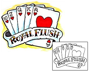 Card Tattoo Royal Flush Tattoo