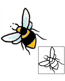 Bee Tattoo Insects tattoo | GUF-00371