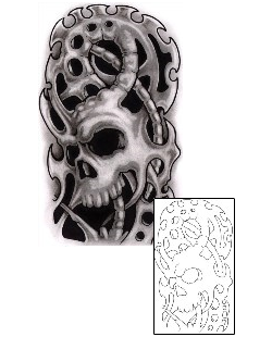 Horror Tattoo Organic Half Sleeve Skull Tattoo
