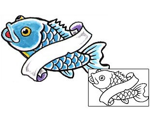 Fish Tattoo Marine Life tattoo | GUF-00531