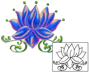 Lotus Tattoo Plant Life tattoo | GYF-00014