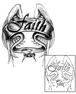 Picture of Faith WIngs Tattoo