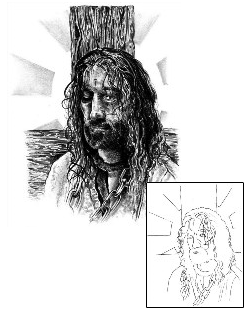 Jesus Tattoo Religious & Spiritual tattoo | HAF-00020