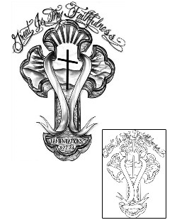 Cross Tattoo Religious & Spiritual tattoo | HAF-00184