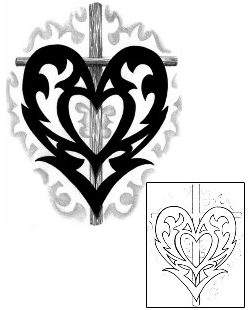 Sacred Heart Tattoo Religious & Spiritual tattoo | HAF-00256