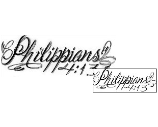 Lettering Tattoo Philippians 4:13 Tattoo
