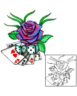 Gambling Tattoo Miscellaneous tattoo | HGF-00187