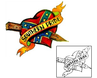 Banner Tattoo Southern Pride Heart Tattoo