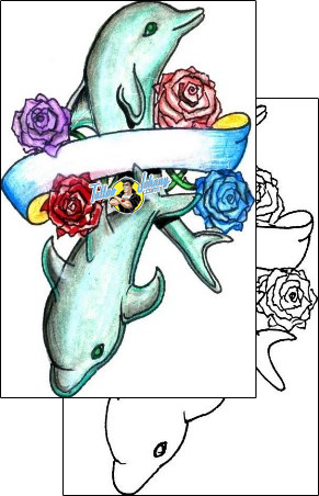 Dolphin Tattoo marine-life-sea-creature-tattoos-hector-guma-hgf-00395