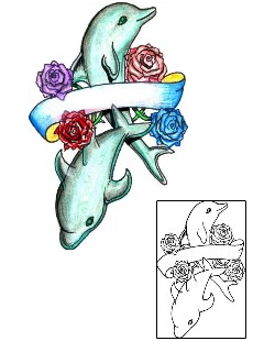 Dolphin Tattoo Marine Life tattoo | HGF-00395