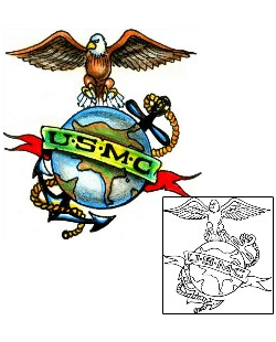 Marines Tattoo For Women tattoo | HGF-00595