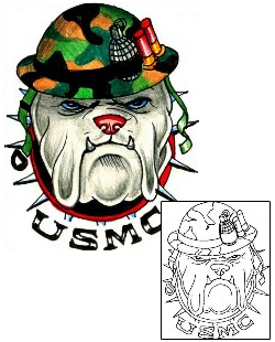Military Tattoo Camo Bulldog Tattoo