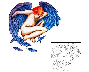 Angel Tattoo Religious & Spiritual tattoo | HGF-00955