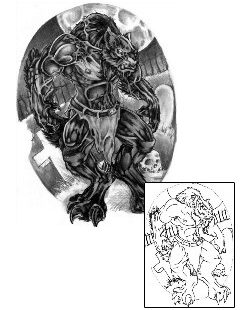 Wolf Tattoo Horror tattoo | HIF-00057
