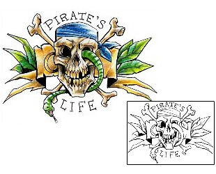 Pirate Tattoo Miscellaneous tattoo | HSF-00368