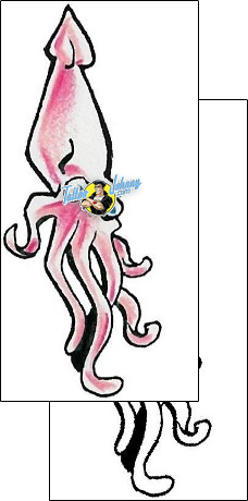 Sea Creature Tattoo marine-life-squid-tattoos-harley-sparks-hsf-00382