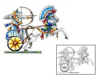 Religious & Spiritual Tattoo Anubis Chariot Tattoo