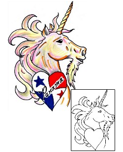 Unicorn Tattoo Animal tattoo | HVF-00245