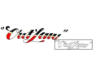 Lettering Tattoo Outlaw Lettering Tattoo