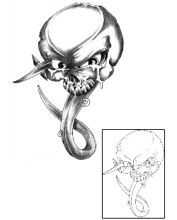 Skull Tattoo Horror tattoo | HVF-00729