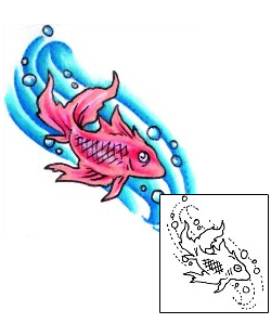 Fish Tattoo Marine Life tattoo | J0F-00054