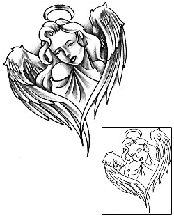 Angel Tattoo Religious & Spiritual tattoo | J0F-00171