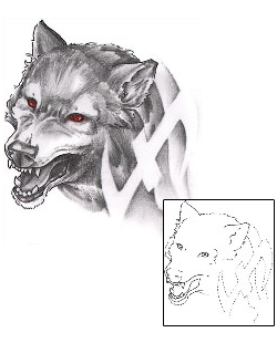 Wolf Tattoo Animal tattoo | J0F-00219
