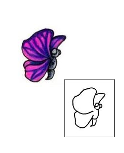 Butterfly Tattoo Insects tattoo | J2F-00076