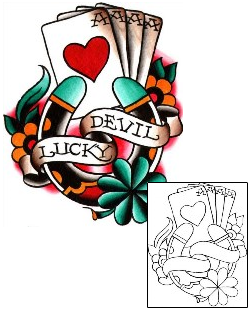 Card Tattoo Lucky Devil Tattoo