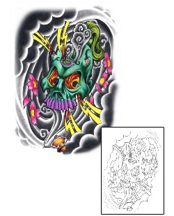 Horror Tattoo Skull Storm Tattoo