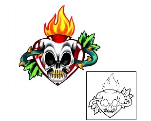 Fire – Flames Tattoo Religious & Spiritual tattoo | J4F-00037