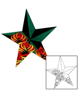 Nautical Star Tattoo Astronomy tattoo | J4F-00137