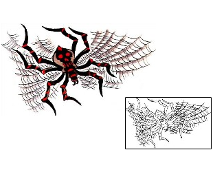 Spider Web Tattoo Insects tattoo | J7F-00087