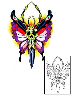 Skull Tattoo Insects tattoo | J7F-00096
