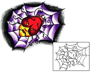 Spider Web Tattoo Insects tattoo | J8F-00013