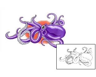 Octopus Tattoo Marine Life tattoo | JAF-00011