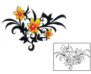 Decorative Tattoo Frieda Flower Tattoo