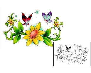 Vine Tattoo Butterfly Gathering Tattoo