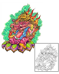 Lotus Tattoo Royal Ganesh Tattoo