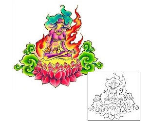 Picture of Lotus Prayer Tattoo