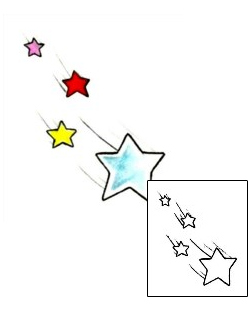 Shooting Star Tattoo Astronomy tattoo | JGF-00072