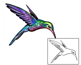 Hummingbird Tattoo Animal tattoo | JIF-00005