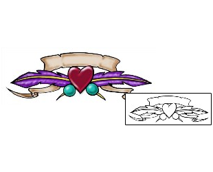 Heart Tattoo Specific Body Parts tattoo | JIF-00034