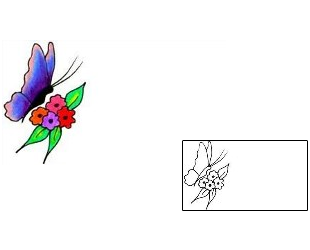 Butterfly Tattoo Plant Life tattoo | JJF-00064