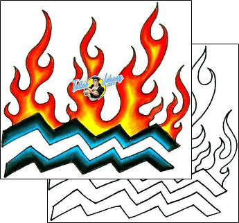 Fire – Flames Tattoo miscellaneous-fire-tattoos-jennifer-james-jjf-00178