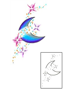 Moon Tattoo Astronomy tattoo | JJF-00434