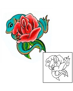 Lizard Tattoo Plant Life tattoo | JJF-00577