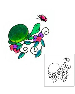 Turtle Tattoo Plant Life tattoo | JJF-00599