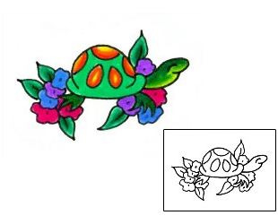 Turtle Tattoo Plant Life tattoo | JJF-00600